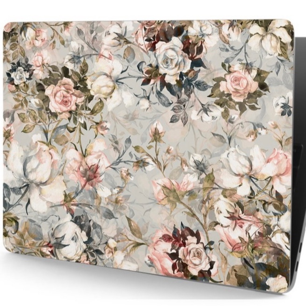 Floral, computer skin, with matching wrist pad skins.